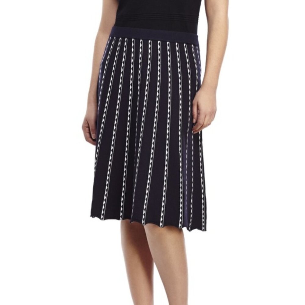 Sioni | Black & White Heavy Knit Skirt | Small